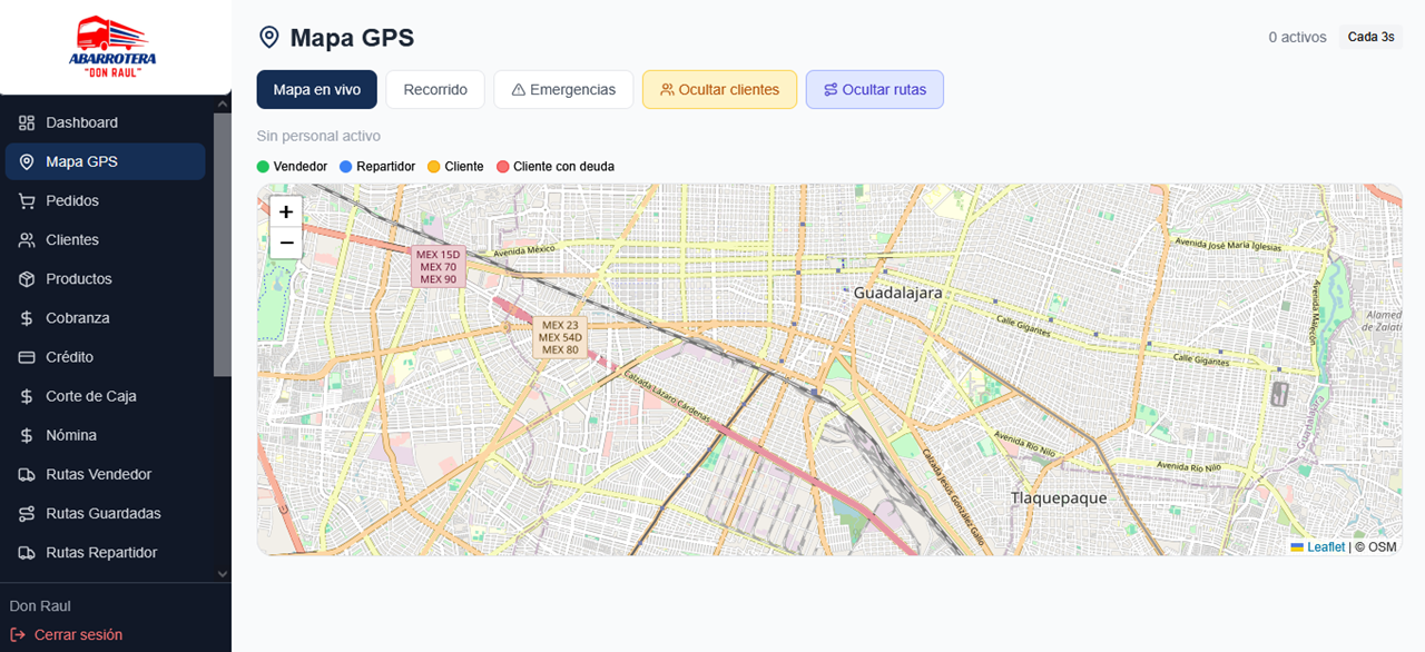 Mapa en vivo