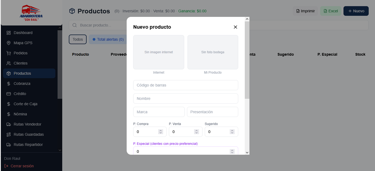 Nuevo producto parte 1