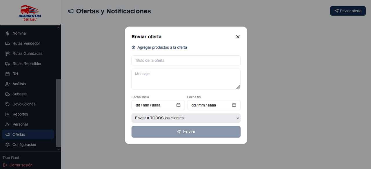 Enviar oferta