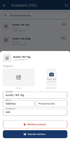 Editar producto