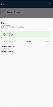 Detalle de cliente App Don Raúl