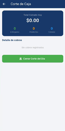 Corte de Caja App Repartidor