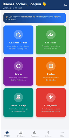 Inicio App Vendedor