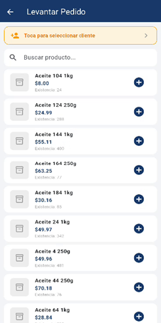 Levantar Pedido App Vendedor