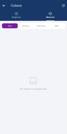 Historial de Cobros App Vendedor