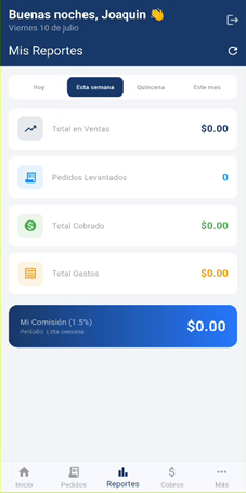 Reportes App Vendedor